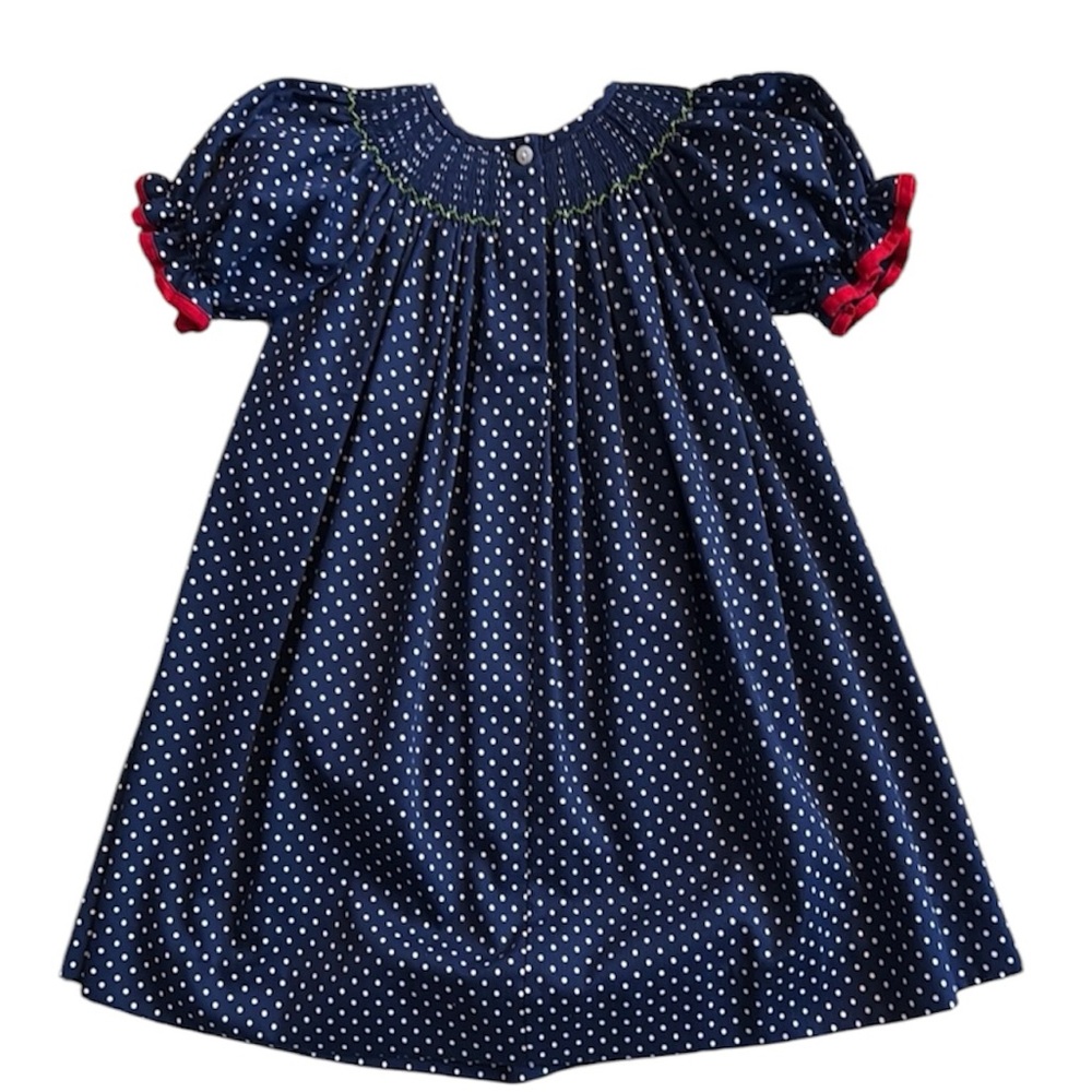 Smocked Giraffe “Back to School” Apple Dress Size 2 - Picture 5 of 5